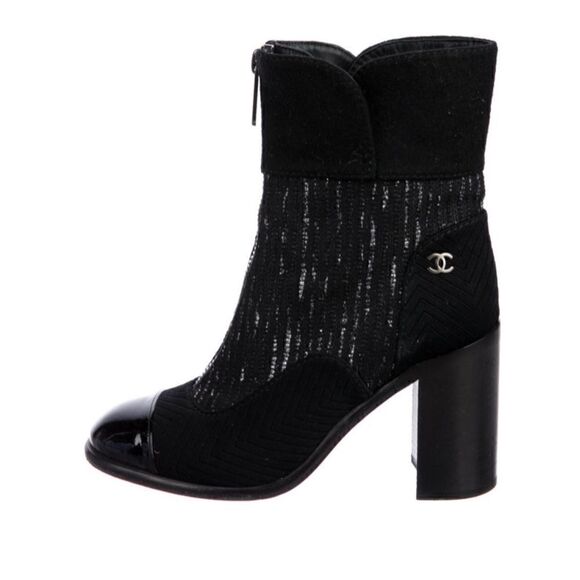 CHANEL Interlocking CC Logo Booties |38.5 EU| - Picture 9 of 14